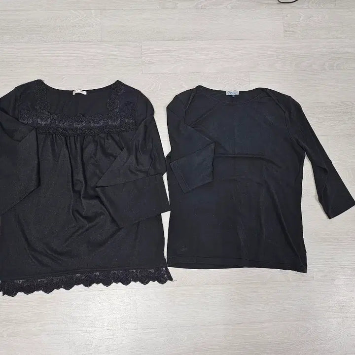 [BUNJANG] Blouse/Long Sleeve &amp; 3/4 Sleeve T-shirt Set / 블라우스/긴팔티,칠부 3종 세트