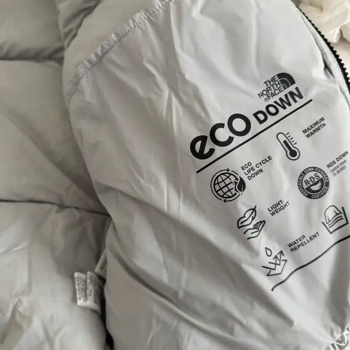 [BUNJANG] The North Face Nuptse Short Padded Jacket Silver S Size / 노스페이스 눕시 숏패딩 실버 85 S사이즈