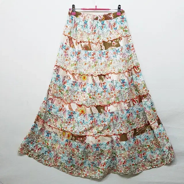 [BUNJANG] xaja Patchwork Bending Skirt / xaja 패치워크 밴딩 스커트
