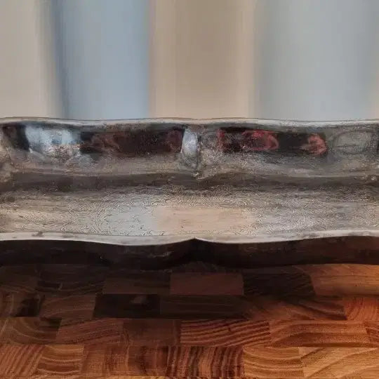 [BUNJANG] Vintage Silver Plated Tray / 빈티지 은도금 트레이 장식 쟁반