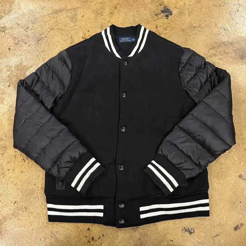 [BUNJANG] Polo Ralph Lauren Black Padded Baseball Jacket / [정품/L] 폴로 랄프로렌 블랙 패딩 야구 점퍼