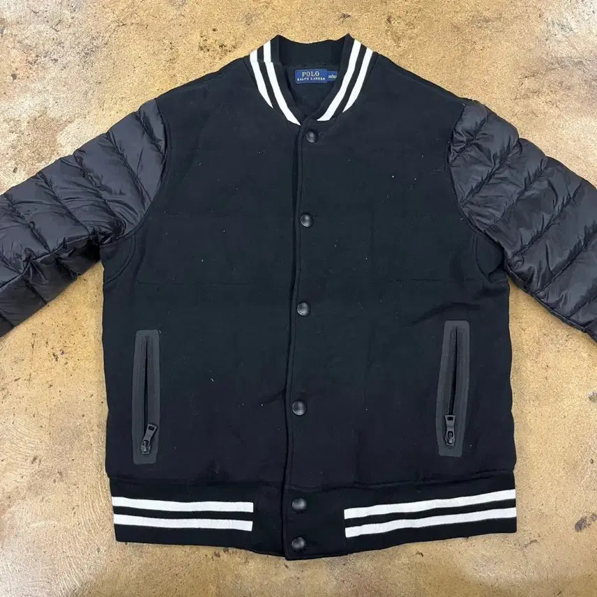 [BUNJANG] Polo Ralph Lauren Black Padded Baseball Jacket / [정품/L] 폴로 랄프로렌 블랙 패딩 야구 점퍼