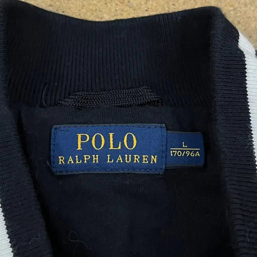 [BUNJANG] Polo Ralph Lauren Black Padded Baseball Jacket / [정품/L] 폴로 랄프로렌 블랙 패딩 야구 점퍼