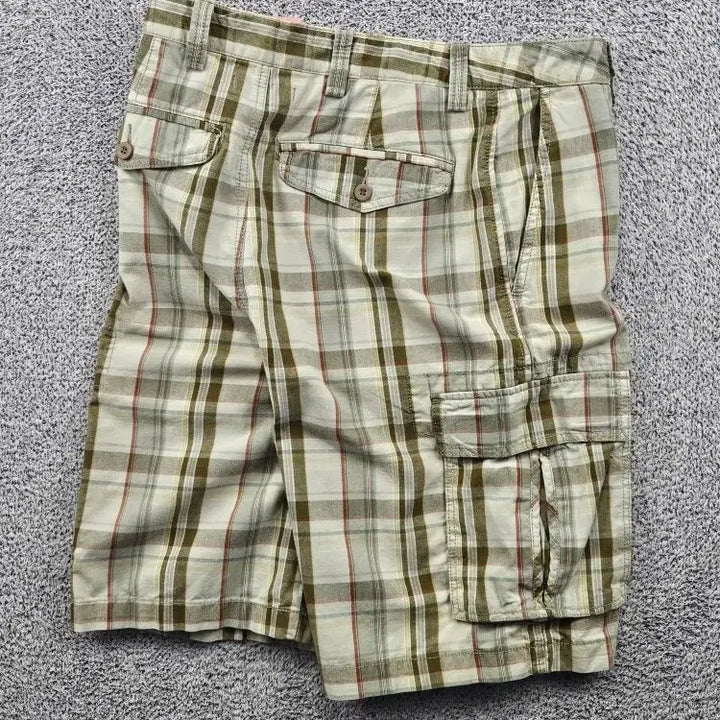 [BUNJANG] Dockers Checkered Cargo Shorts (Size 32) / DOCKERS 체크 카고 쇼츠 반바지 ( 32 " ) / 11917