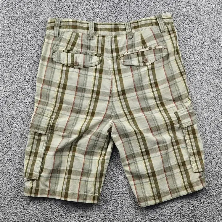 [BUNJANG] Dockers Checkered Cargo Shorts (Size 32) / DOCKERS 체크 카고 쇼츠 반바지 ( 32 " ) / 11917