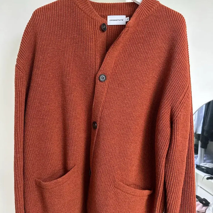 [BUNJANG] Espionage Heavyweight Orange Cardigan XL / 에스피오나지 헤비웨이트 오렌지 가디건 xl