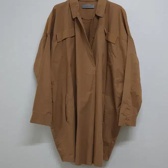 [BUNJANG] LEBEIGE Cotton Silk Blend Long Shirt Blouse Tunic / LEBEIGE 르베이지 면 실크 혼방 롱 셔츠 블라우스 / 루즈핏 튜닉