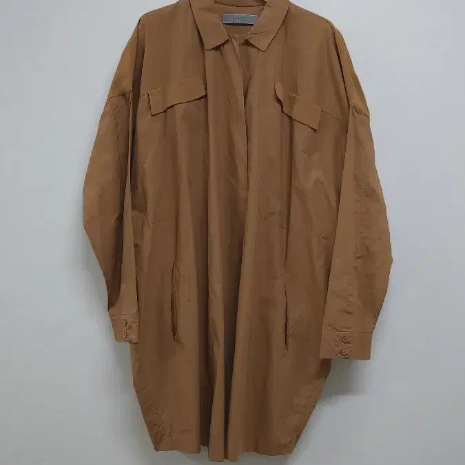 [BUNJANG] LEBEIGE Cotton Silk Blend Long Shirt Blouse Tunic / LEBEIGE 르베이지 면 실크 혼방 롱 셔츠 블라우스 / 루즈핏 튜닉