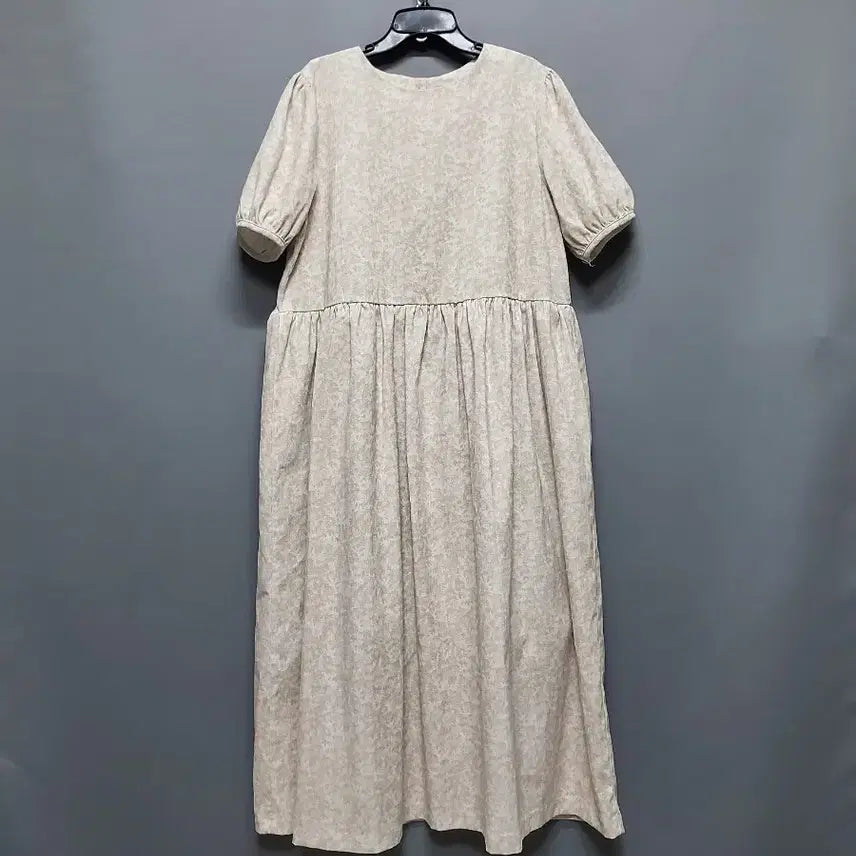 [BUNJANG] Janjulji Shirred Puff Long Dress / 잔줄지 퍼프 셔링 롱원피스