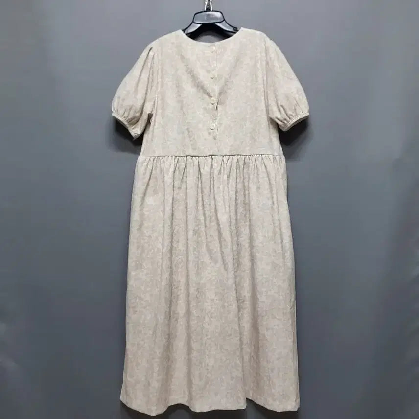[BUNJANG] Janjulji Shirred Puff Long Dress / 잔줄지 퍼프 셔링 롱원피스