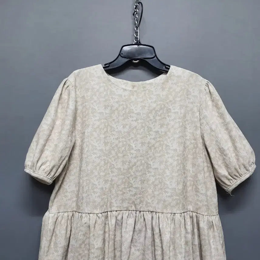 [BUNJANG] Janjulji Shirred Puff Long Dress / 잔줄지 퍼프 셔링 롱원피스