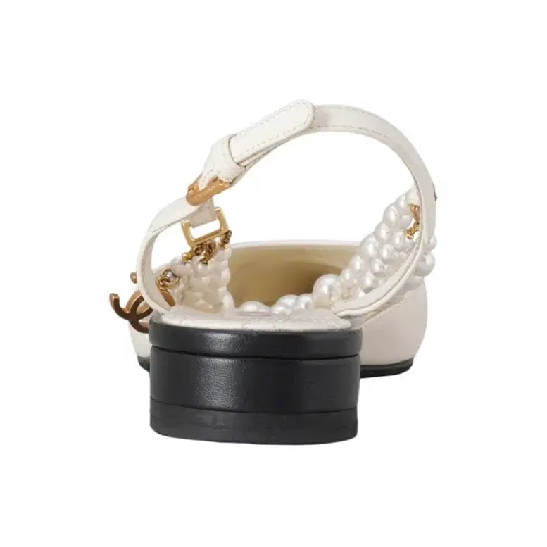 [BUNJANG] Chanel Pearl Two-Tone Pumps 230 / 새상품)샤넬 진주 투톤 펌프스 230