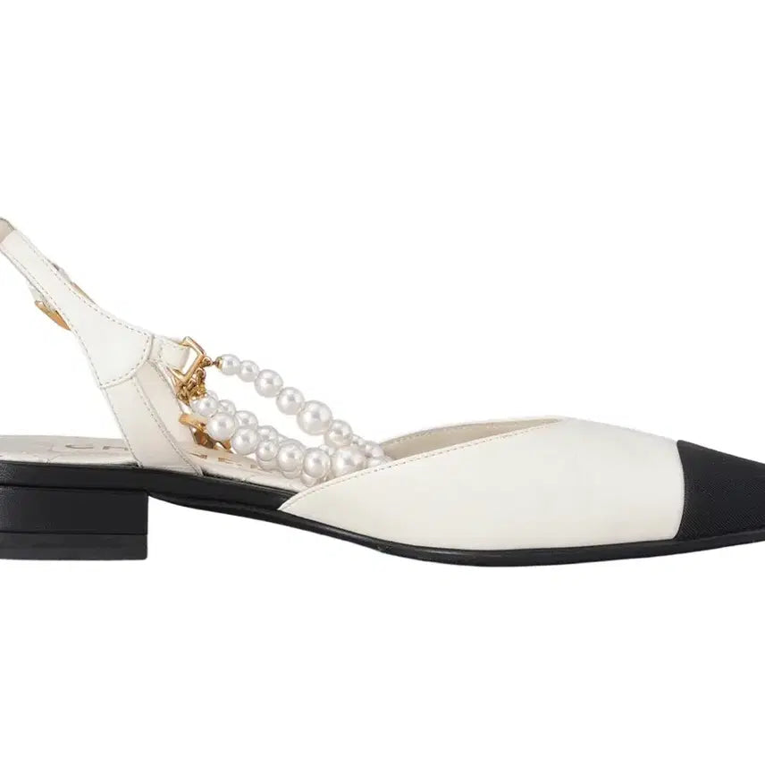 [BUNJANG] Chanel Pearl Two-Tone Pumps 230 / 새상품)샤넬 진주 투톤 펌프스 230