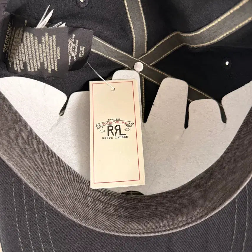 [SOLD OUT] RRL 더블알엘 랜치 로고 트윌 볼캡 블랙