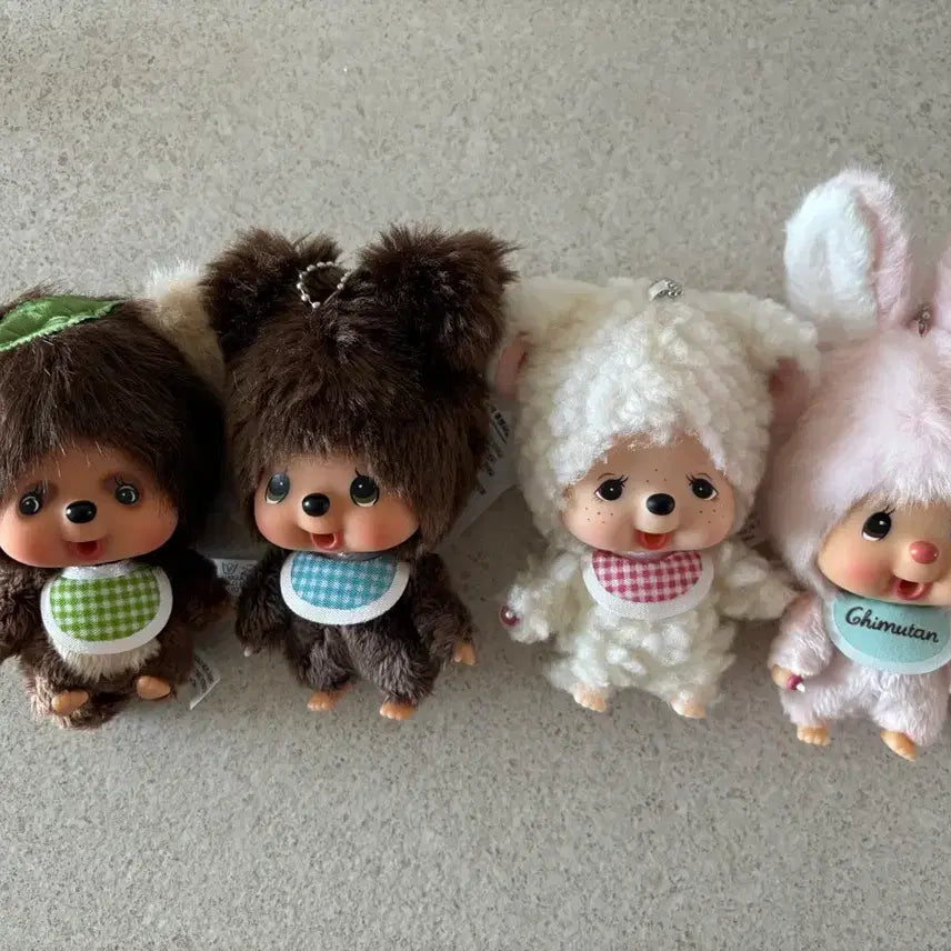[BUNJANG] Sekiguchi Monchhichi Friends 4-Piece Keyring Set / 빅헤드 대두 몬치치 프렌즈 4종 키링 세트