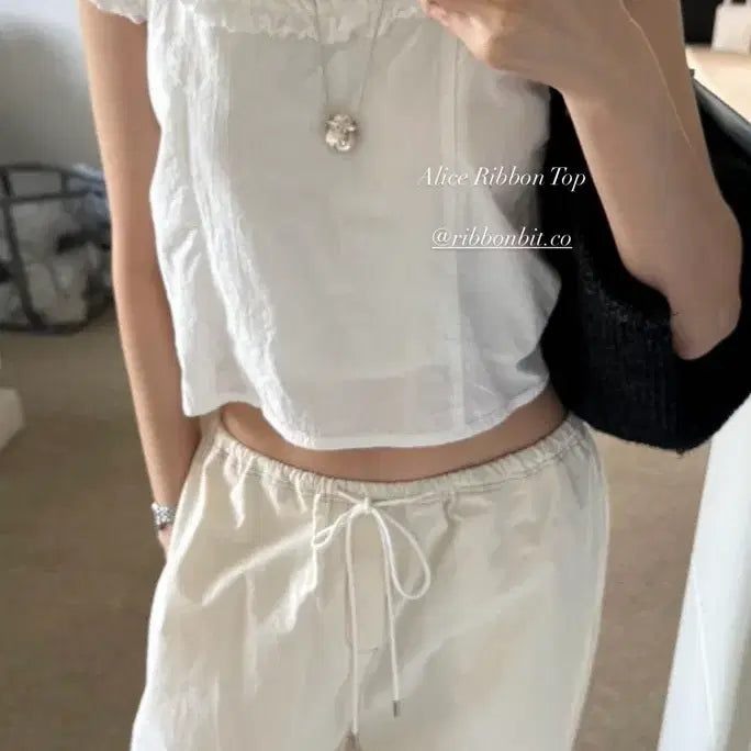 [BUNJANG] Ribbonbit Alice Ribbon Top / 리본빛 앨리스 리본 탑 ribbonbit Alice ribbon top