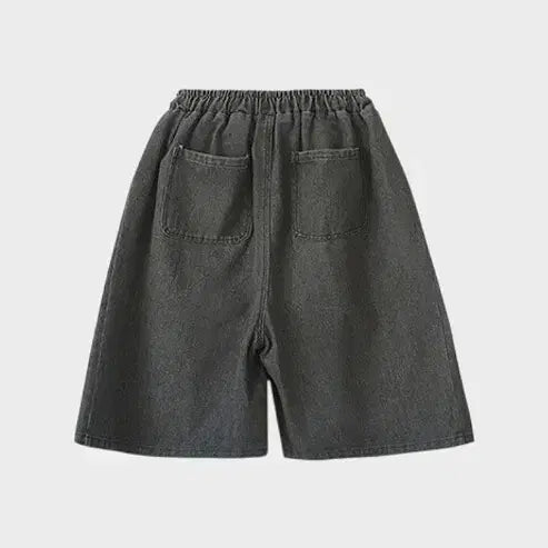[BUNJANG] Unisex Side Pleat Denim Bermuda Shorts / 남자 사이드 핀턱 데님 버뮤다 팬츠 2컬러