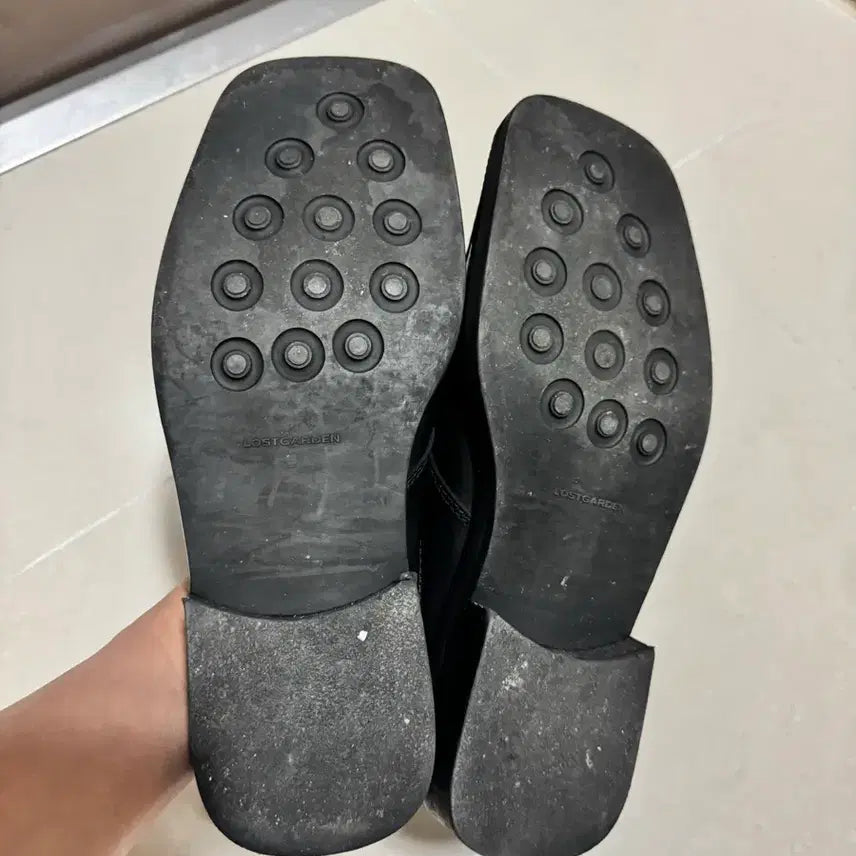 [BUNJANG] Lost Garden Carvin Leather Mule Slippers 270 / 로스트가든 카빈 가죽 뮬 슬리퍼 270