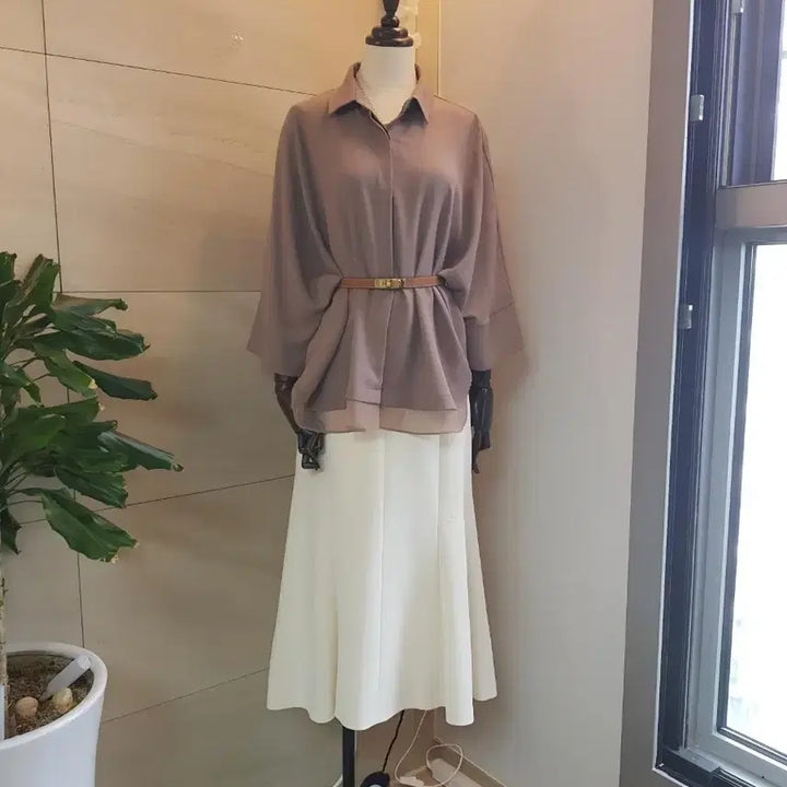 [BUNJANG] Silk Touch Batwing Blouse / 고급 끝판왕 실크터치 가오리핏 블라우스 새상품 55 77