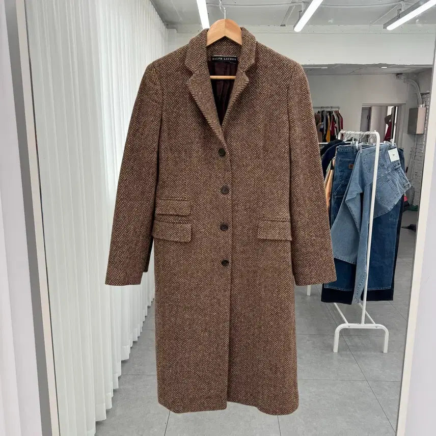[BUNJANG] Polo Herringbone Coat / 폴로 헤링본 코트