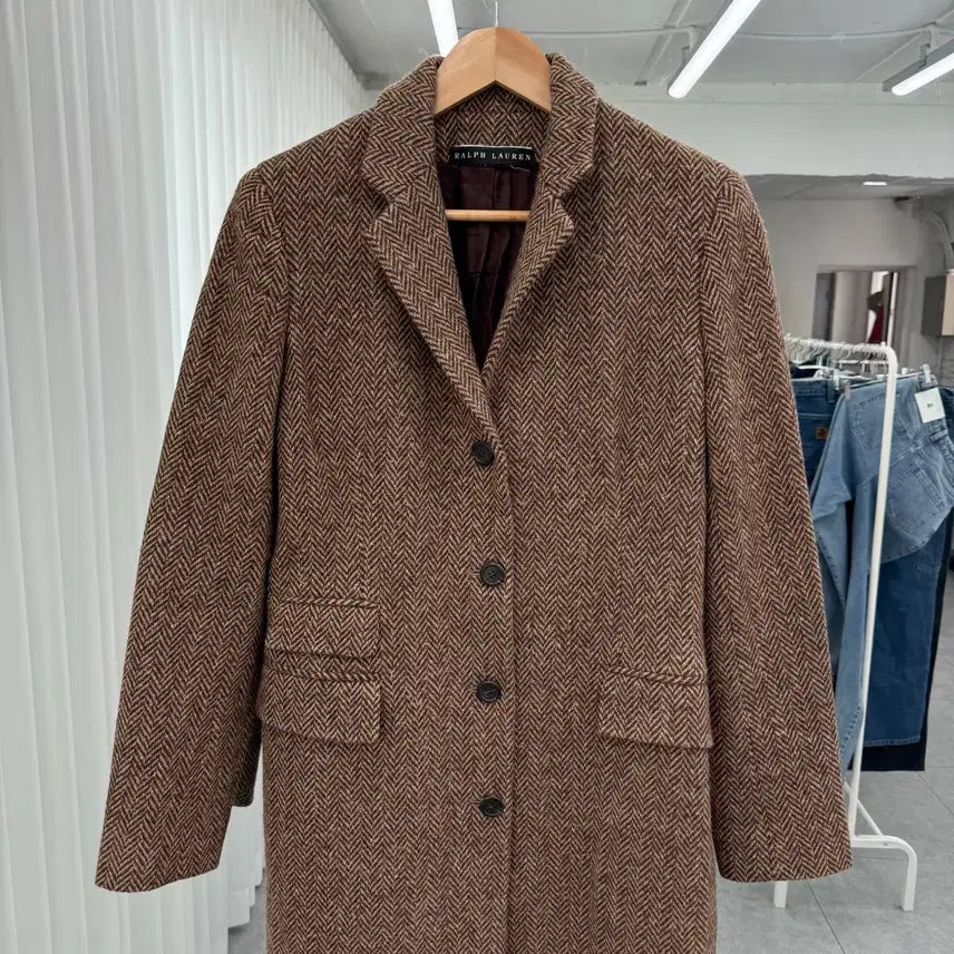 [BUNJANG] Polo Herringbone Coat / 폴로 헤링본 코트