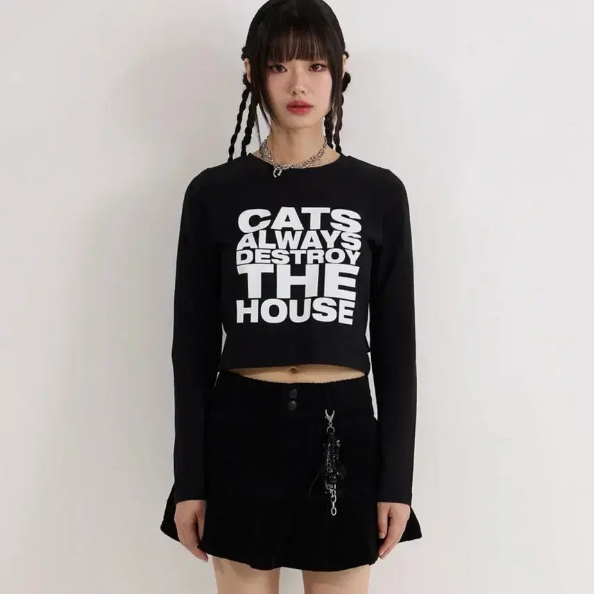 [BUNJANG] Andy Other Black Cats Long Sleeve T-shirt / 앤디아더 블랙 캣츠 긴팔 티셔츠