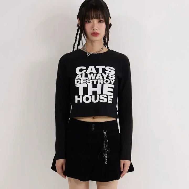 [BUNJANG] Andy Other Black Cats Long Sleeve T-shirt / 앤디아더 블랙 캣츠 긴팔 티셔츠