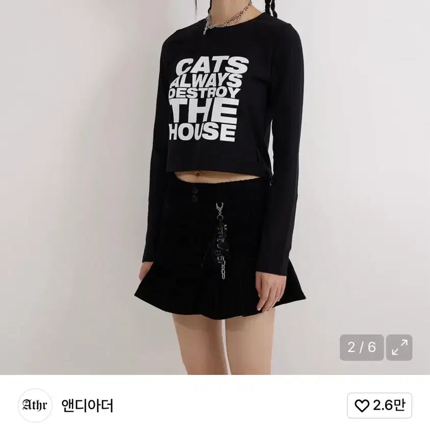 [BUNJANG] Andy Other Black Cats Long Sleeve T-shirt / 앤디아더 블랙 캣츠 긴팔 티셔츠