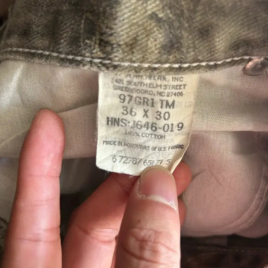 [BUNJANG] Wrangler Realtree Double Knee Pants / 90s 랭글러 리얼트리 더블니팬츠 36(35)