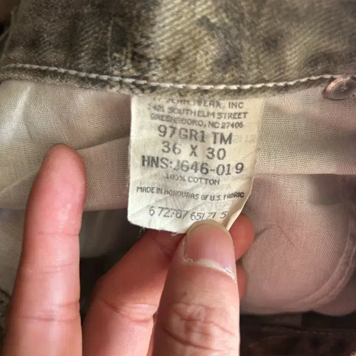 [BUNJANG] Wrangler Realtree Double Knee Pants / 90s 랭글러 리얼트리 더블니팬츠 36(35)