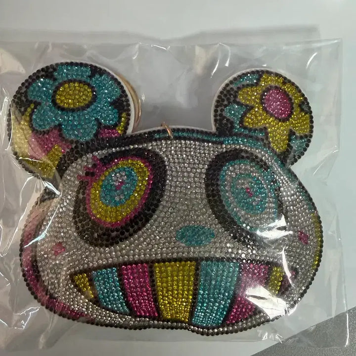 [BUNJANG] Takashi Murakami Kaikai Kiki Panda Rhinestone Keyring / (무라카미 타카시) 카이카이키키 판다 라인스톤 키링