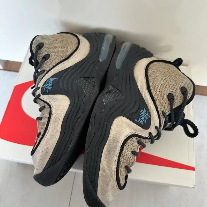 [BUNJANG] Nike Stussy Air Penny 2 Black-Limestone Sneakers / 나이키스투시에어페니2 240 블랙-라임스톤