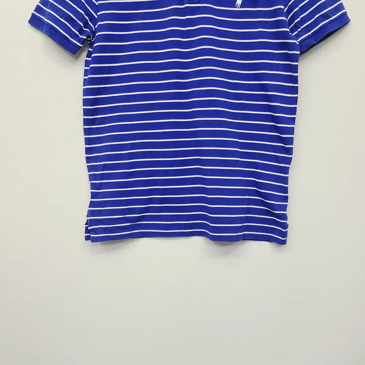 [BUNJANG] Polo Ralph Lauren Striped Polo Shirt / [정품] 폴로 랄프로렌 스트라이프 카라티 블루 100-105