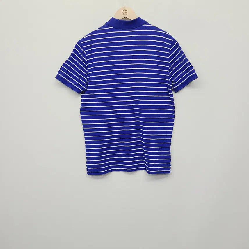 [BUNJANG] Polo Ralph Lauren Striped Polo Shirt / [정품] 폴로 랄프로렌 스트라이프 카라티 블루 100-105