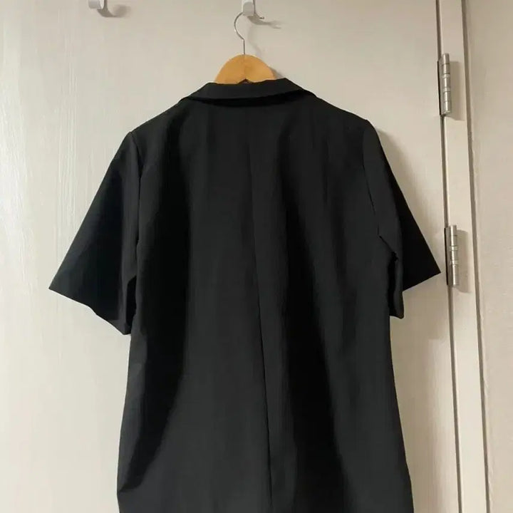 [BUNJANG] Basic Black Short-Sleeve Jacket / 새) 여름용 블랙 기본 반팔자켓 ( 프리)