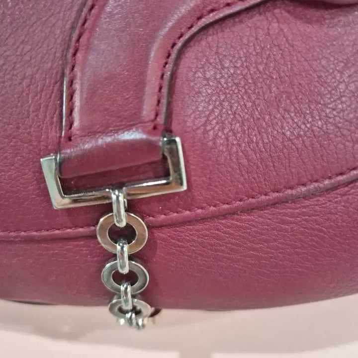 [BUNJANG] Ferragamo Gancini Flap Shoulder Bag - Burgundy / 페라가모 간치니 플랩 숄더백 버건디