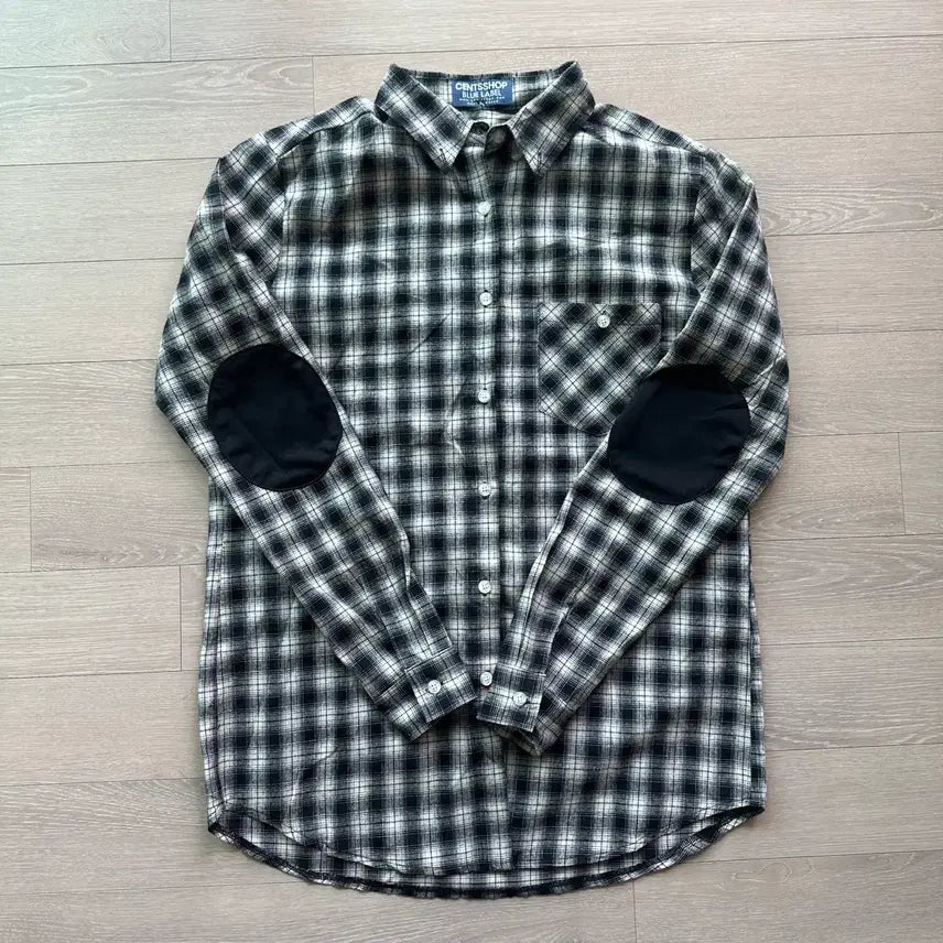 [BUNJANG] Elbow Patch Plaid Shirt / 엘보패치 체크 남방