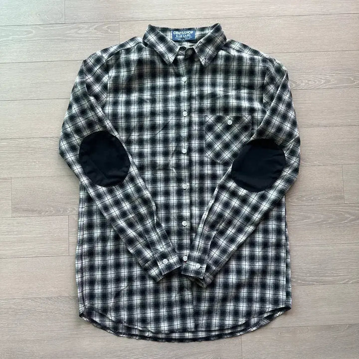 [BUNJANG] Elbow Patch Plaid Shirt / 엘보패치 체크 남방