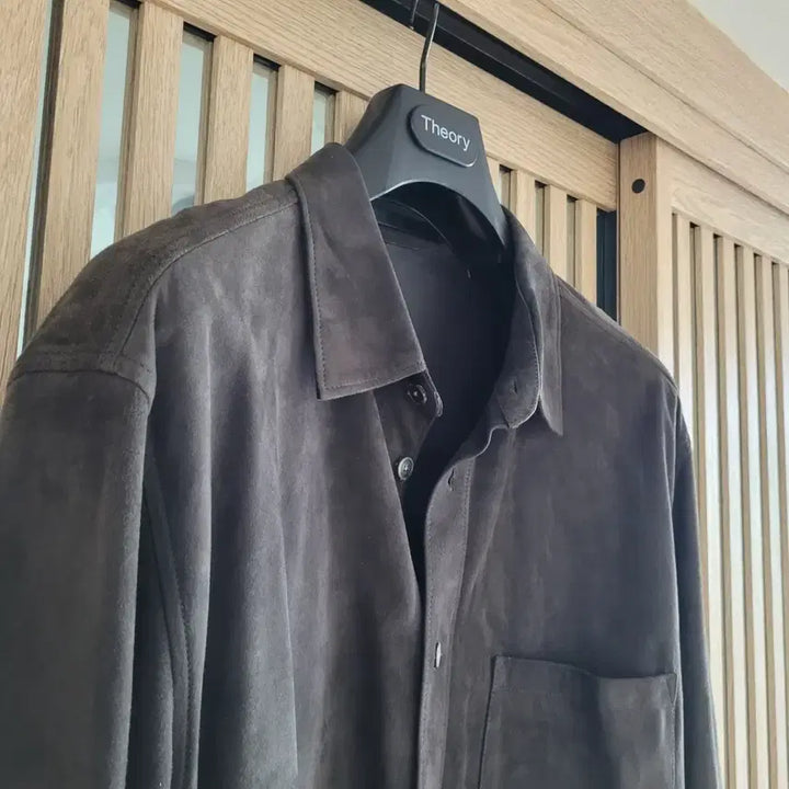 [BUNJANG] Theory Leather Suede Shirt Jacket L / Theory 띠어리 양가죽 스웨이드 셔츠 자켓 L