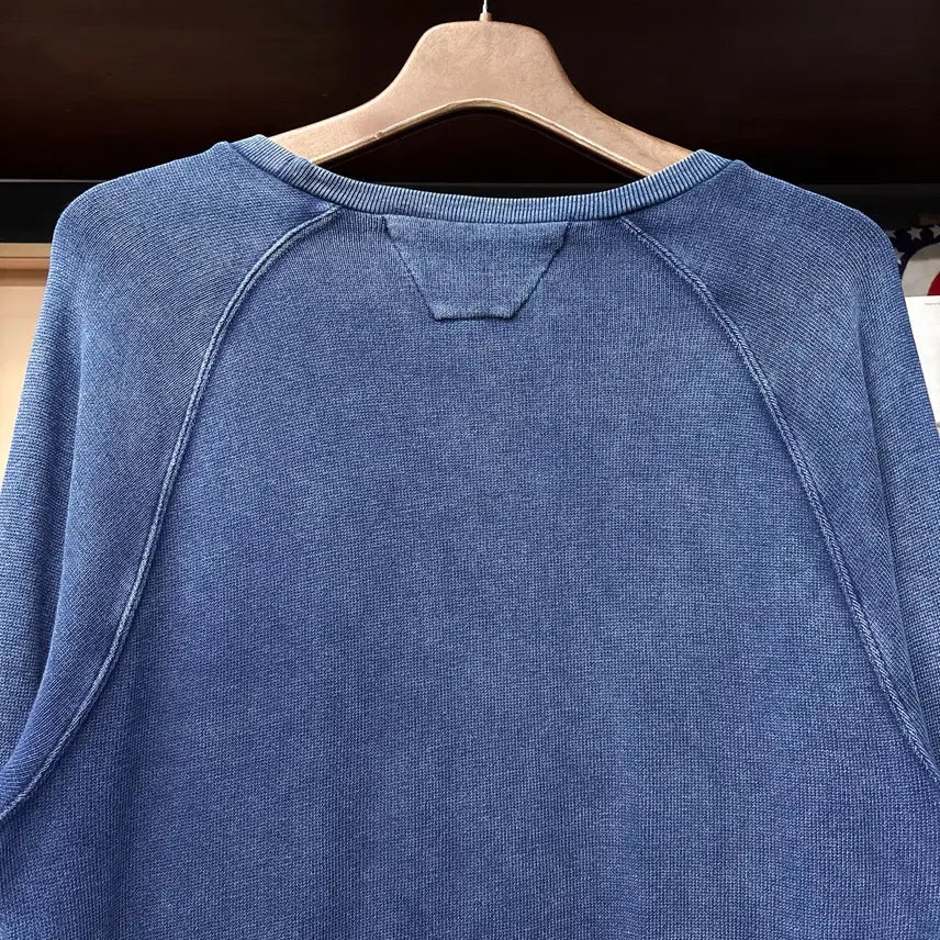 [BUNJANG] Denim &amp; Supply Essential Indigo Blue Raglan Long Sleeve T-shirt / 데님 앤 서플라이 에센셜 인디고블루 래글런 롱슬리브 티셔츠 N1220