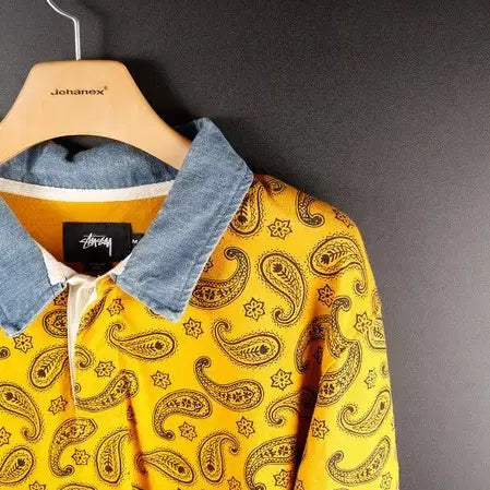 [BUNJANG] Stussy Paisley Rugby Shirt / 스투시 페이즐리 럭비 티셔츠