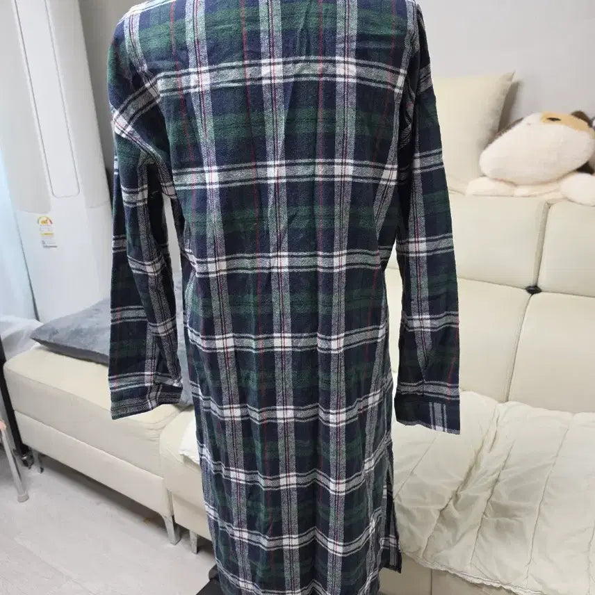 [BUNJANG] XL Checkered Long Shirt Dress / 체크 빅사이즈 XL 롱원피스 남방 셔츠