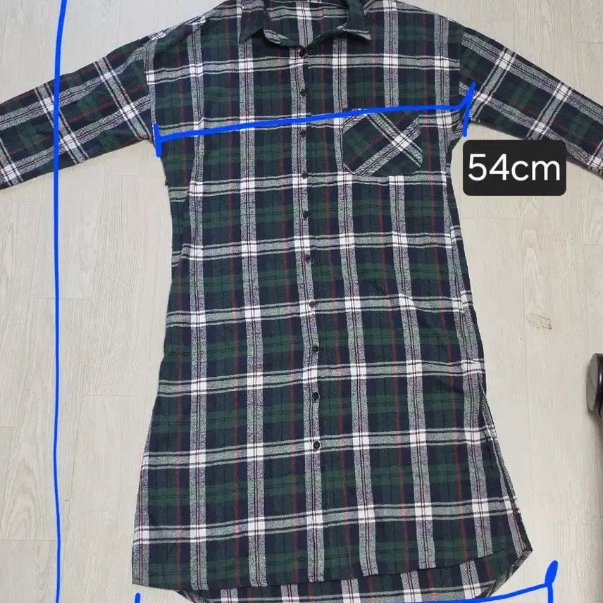 [BUNJANG] XL Checkered Long Shirt Dress / 체크 빅사이즈 XL 롱원피스 남방 셔츠