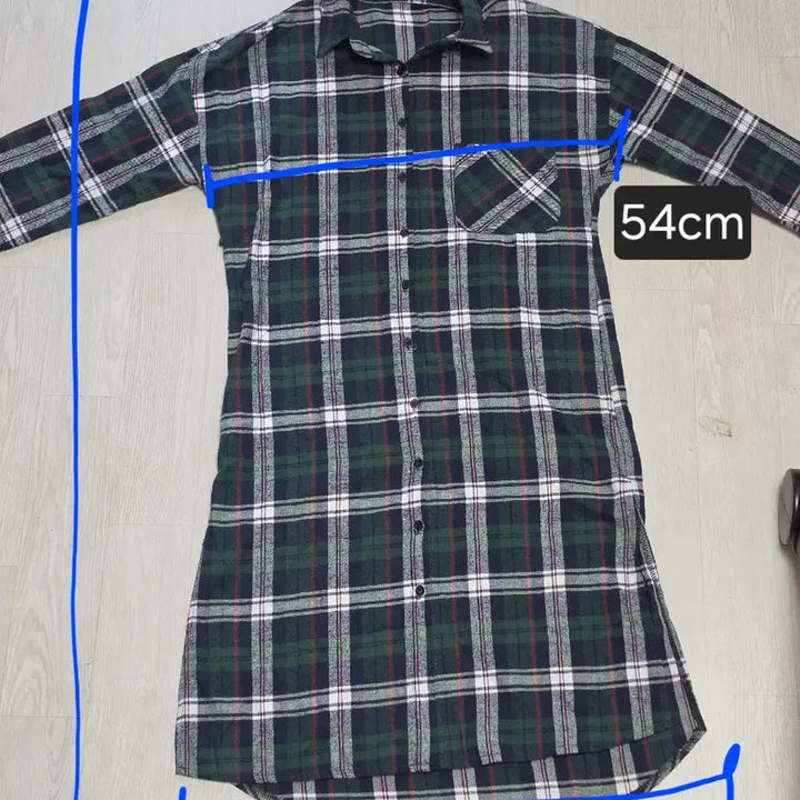 [BUNJANG] XL Checkered Long Shirt Dress / 체크 빅사이즈 XL 롱원피스 남방 셔츠