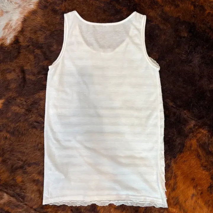 [BUNJANG] Vintage Frill Sleeveless Top / 일본 빈티지 프릴 슬리브리스