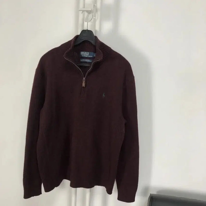 [SOLD OUT] 폴로 정품 버건디 하프집업 카키포니