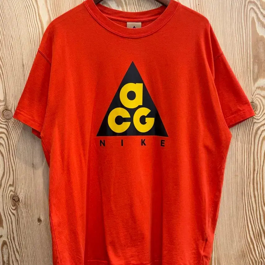 [BUNJANG] Nike ACG Giant Logo Orange T-Shirt / 나이키 acg 자이언트 로고 오렌지
