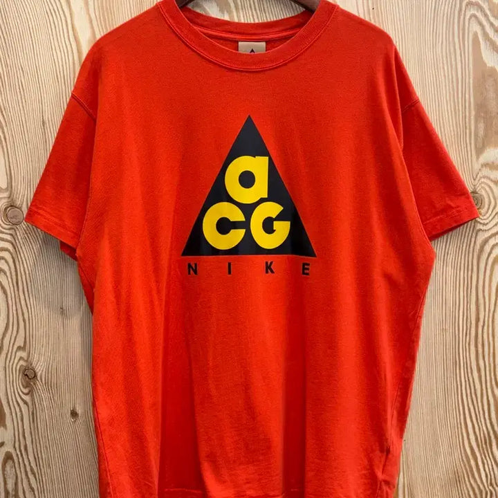 [BUNJANG] Nike ACG Giant Logo Orange T-Shirt / 나이키 acg 자이언트 로고 오렌지