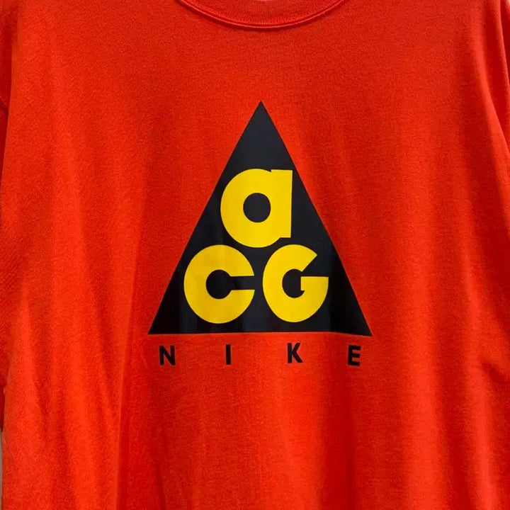 [BUNJANG] Nike ACG Giant Logo Orange T-Shirt / 나이키 acg 자이언트 로고 오렌지