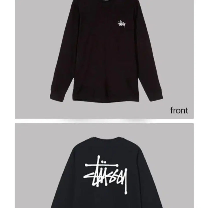 [BUNJANG] Stussy Long Sleeve T-Shirt (Black/White) / 무배 정품 새상품 스투시 롱슬리브 긴팔 티셔츠 블랙/화이트